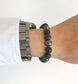 Black Onyx Lava Rock • Natural Bead Bracelet for Men • Oil Diffuser
