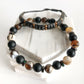 Black Onyx & Magnetic Hematite Beads • Stone Bead Bracelet for Men