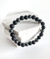 Black Onyx Lava Rock • Natural Bead Bracelet for Men • Oil Diffuser