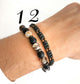 Black Onyx & Magnetic Hematite Beads • Stone Bead Bracelet for Men