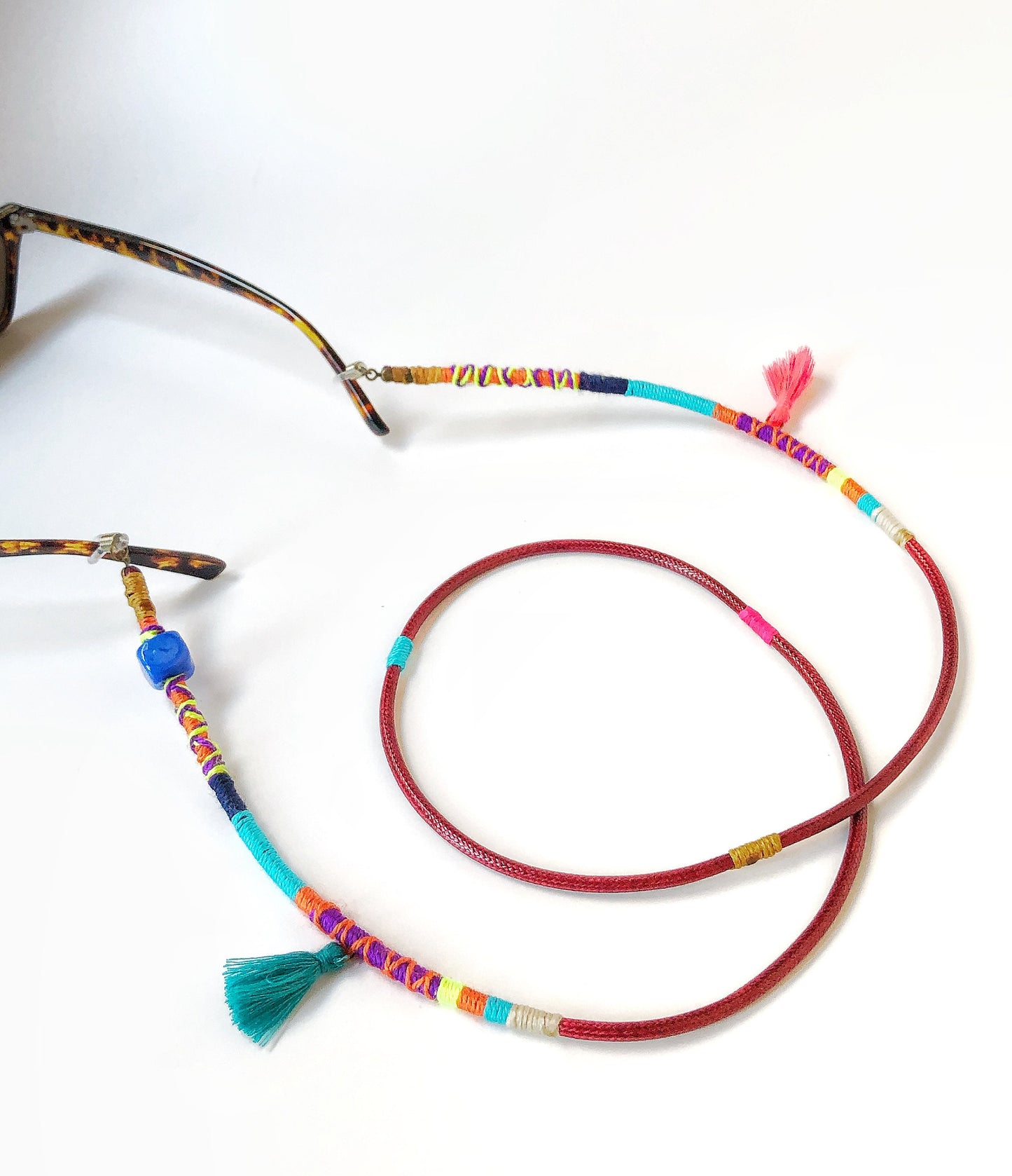 Unisex Bohemian Glasses Chain,Handmade Festival Sunglasses Strap,Ethnic Beaded Eye Glass Holder,Hip Mask Chain,Gift for Her,Long Necklace