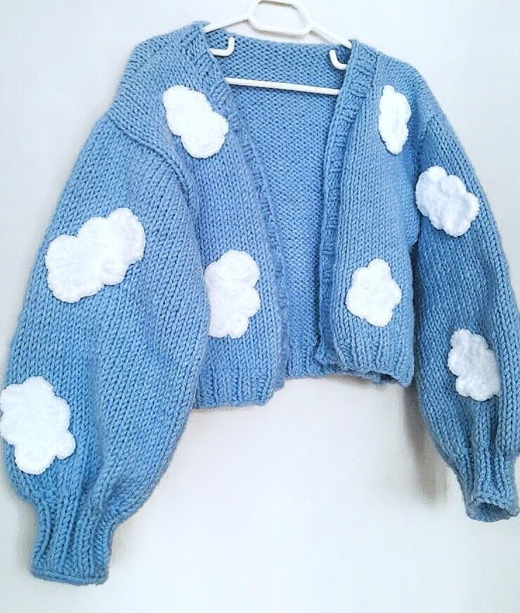 Handknit Chunky Cloud Cardigan – Passion Jewelz Studio