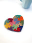 Hand Tufted Puzzle Heart Mini Rug