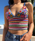 Handknitted Crochet Top with Retro Granny Squares