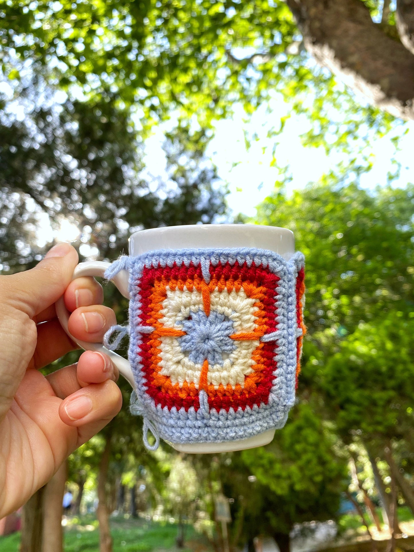 Crochet Granny Square Mug Holder