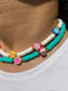 Colorful Cute Beads Beach Clay Necklace • Choker Tropical Heishi