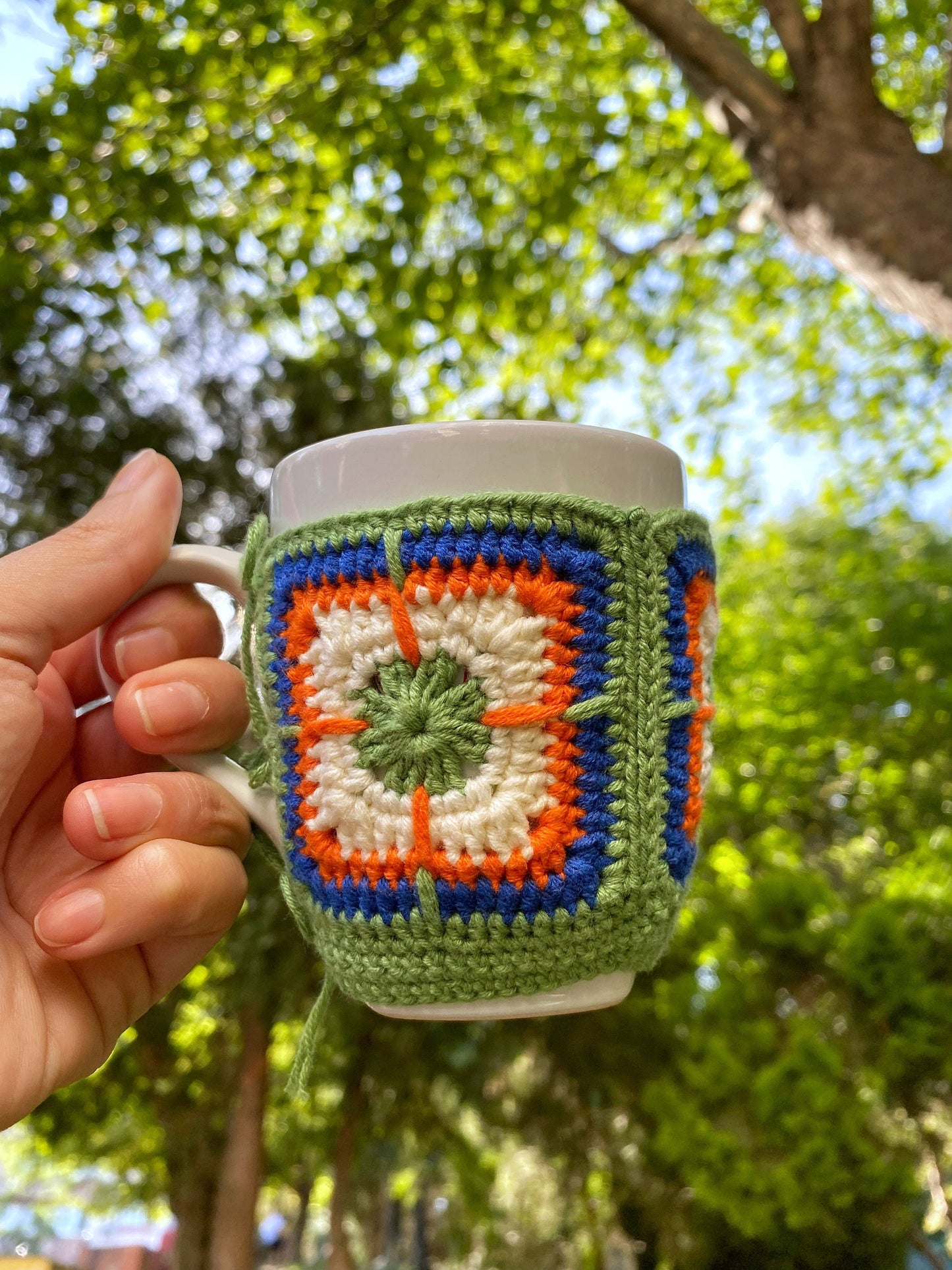 Crochet Granny Square Mug Holder