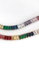 Rainbow Tennis Bracelet • Colorful Line Bracelet • Gold Tennis Layering