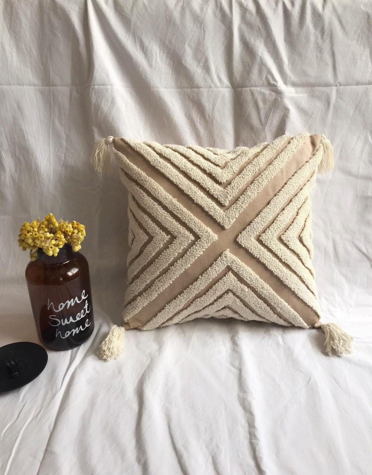 Punch Needle Pillow Case - Tufted Pillow Cover