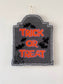 Hand Tufted Trick or Treat Wall Hanging