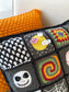 Custom Halloween Patchwork Crochet Throw Pillow Cover Set