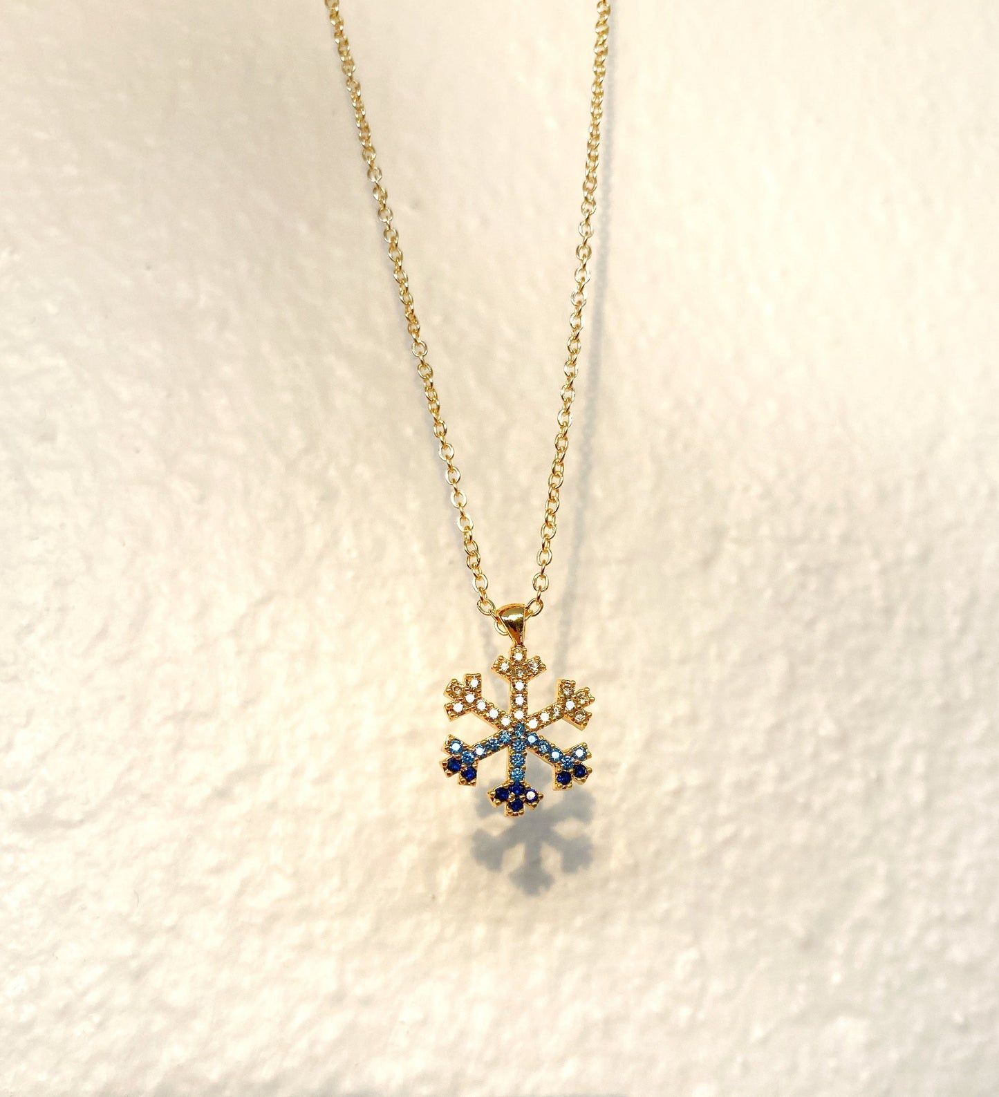 Christmas New Year Snow Flake Necklace • Cute Crystal Jewelry