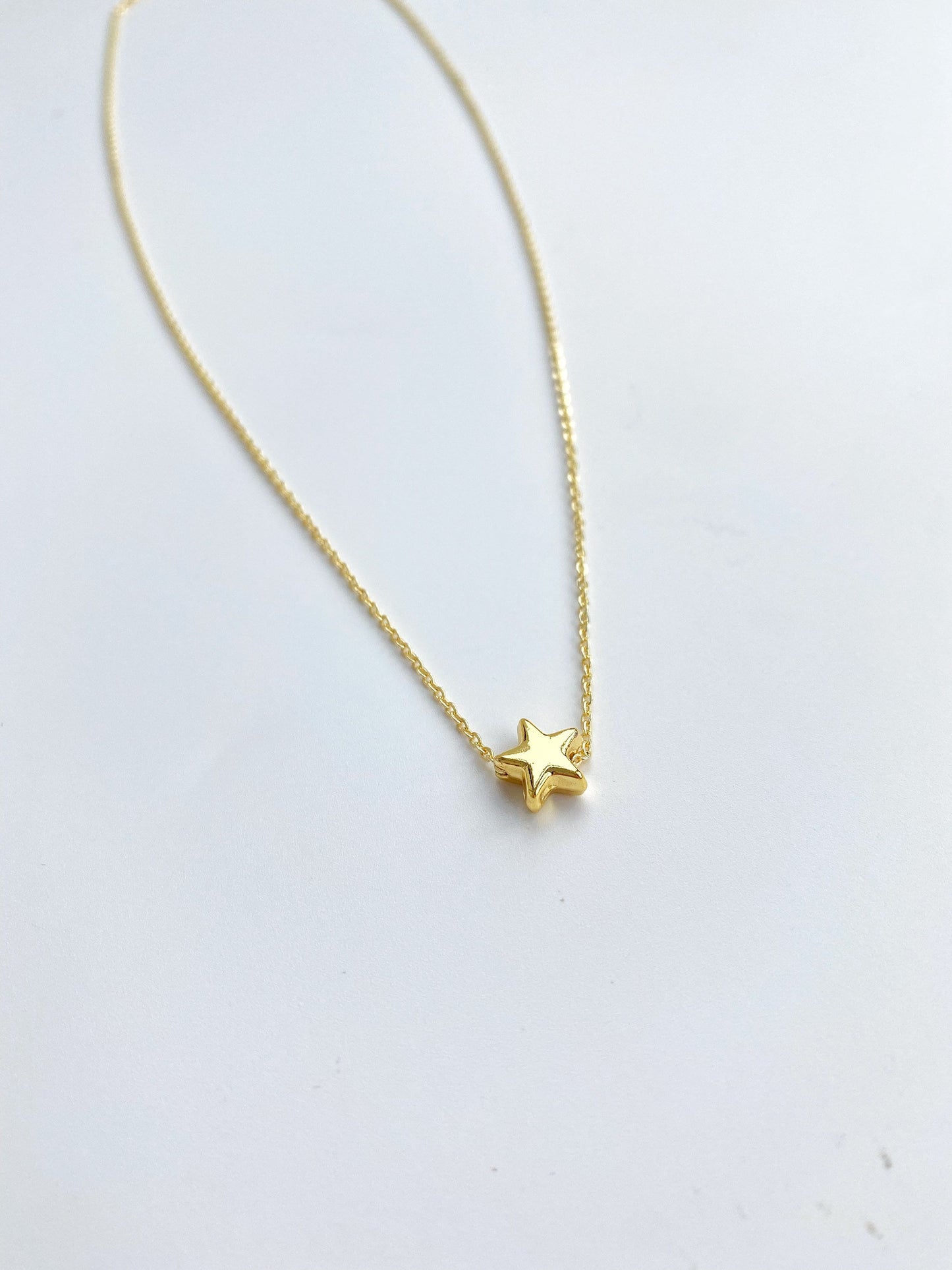 Starm Charm Necklace • Bold Gold Star Charm • Tiny Small Star Layered Choker
