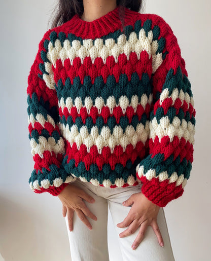 Hand Knit Chunky Bubble Jumper