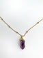 Long Amethyst Chain Necklace • February Birthstone Raw Stone