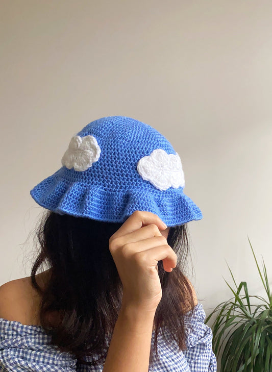 Crochet Cloud Bucket Hat