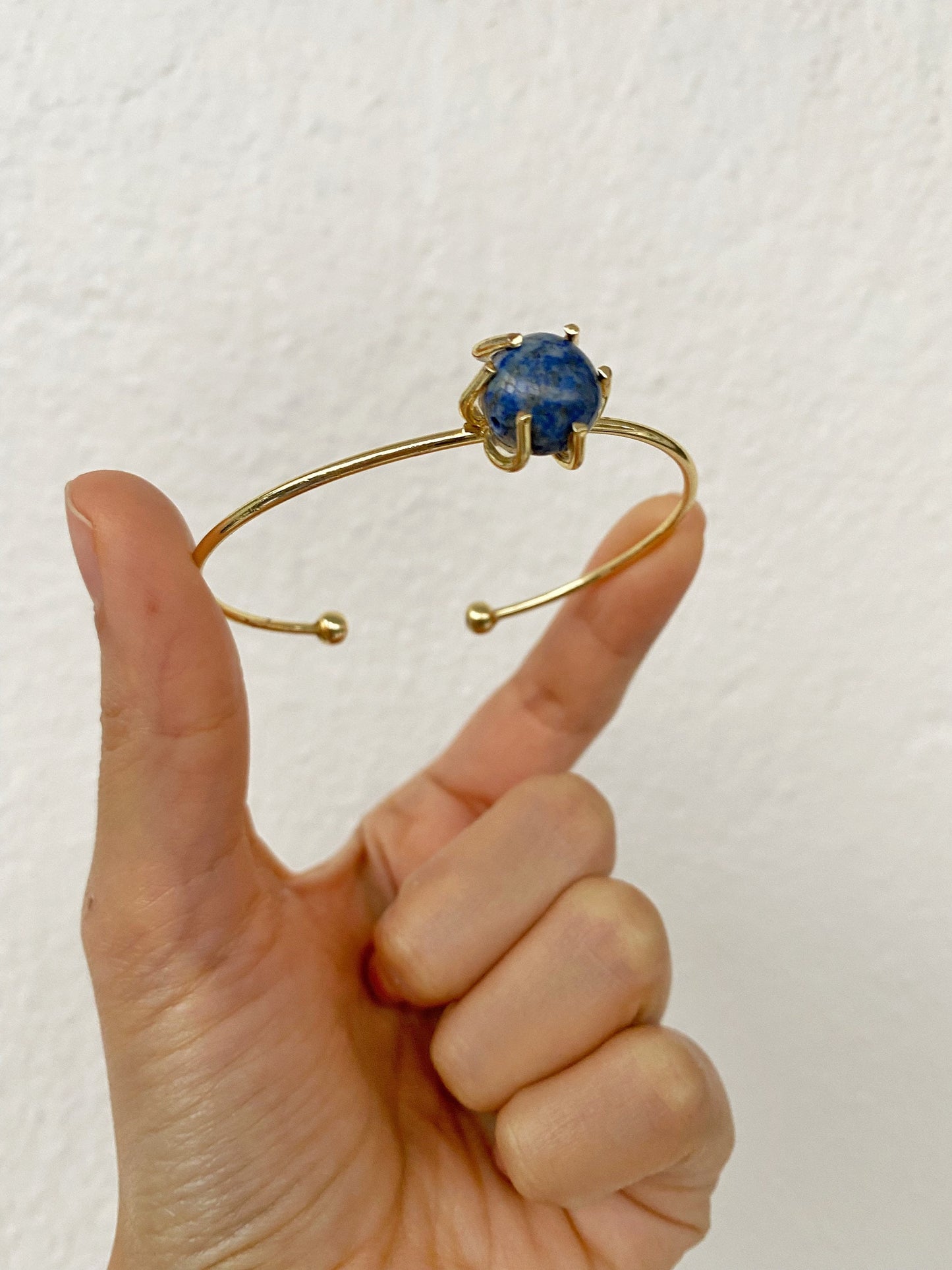 Raw Blue Lapis Lazuli Gold Ring • Healing Lapis Lazuli Cuff Bracelet