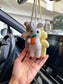 Car Mirror Hanging Amigurumi  - New Car Gift Crochet- Car Interior Accessory - Luck Charm
