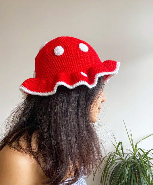 Crochet Mushroom Bucket Hat