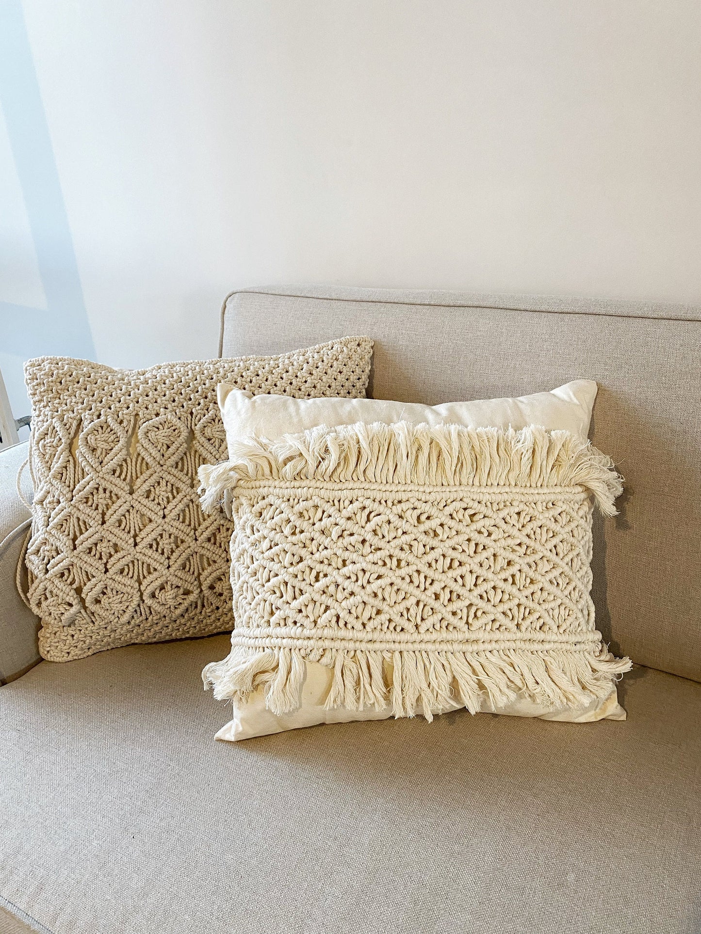 Handmade Macrame Pillow Set