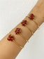 Raw Red Carnelian Gold Cuff Bracelet • Healing Crystal Carnelian Ring