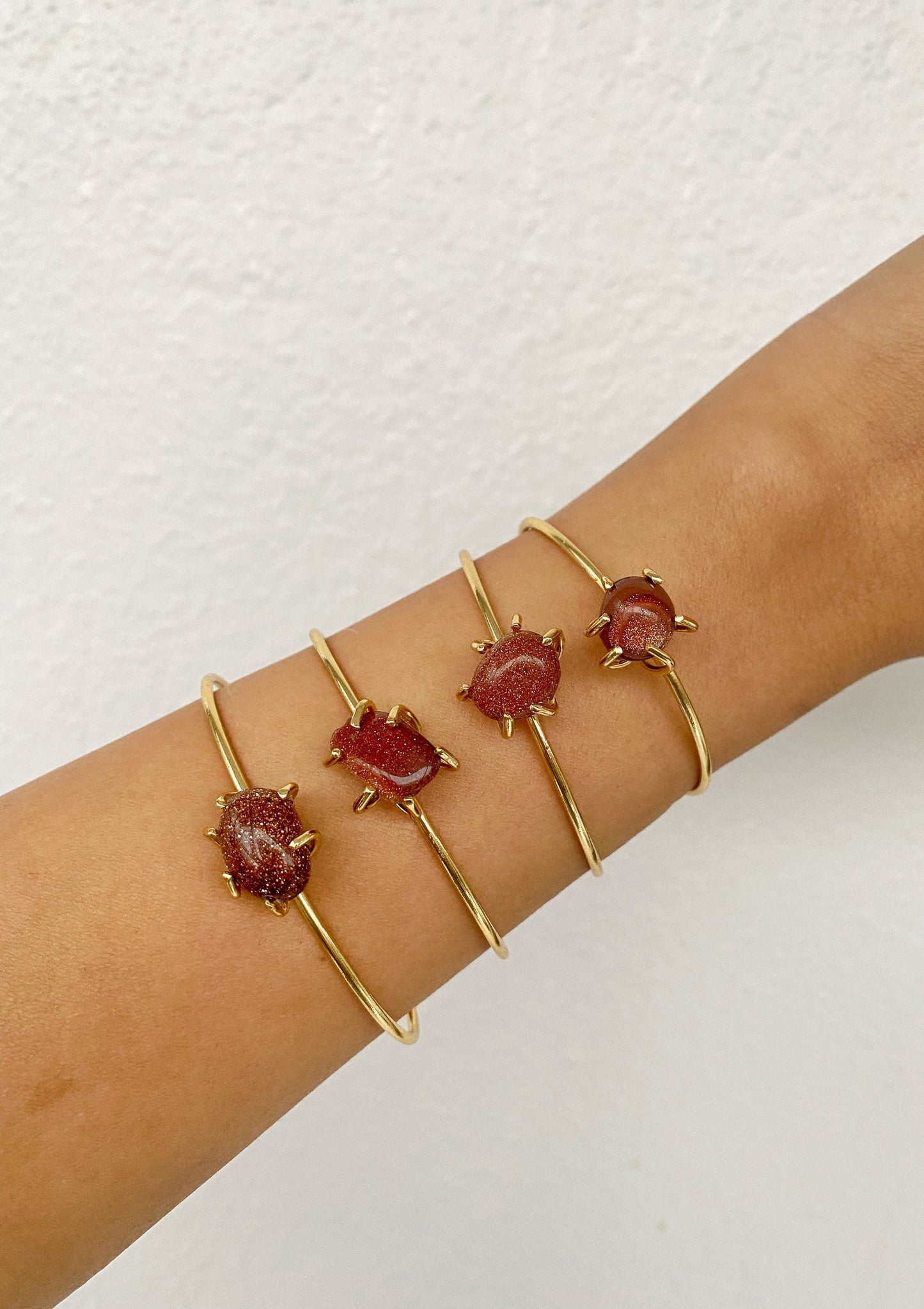 Raw Red Jasper Gold Ring • Healing Crystal Red Jasper Cuff Bracelet