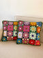 Flower Patchwork Granny Square Crochet Pillow Cover- Handmade Pillow Case Throw Pillow